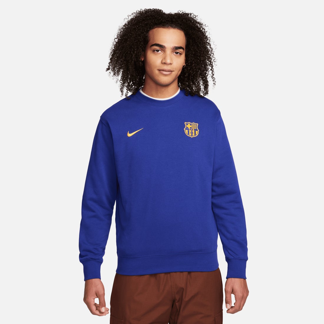 NIKE FCバルセロナ 23/24 NSW クラブ L/S クルー FT(ブルー) FJ5562