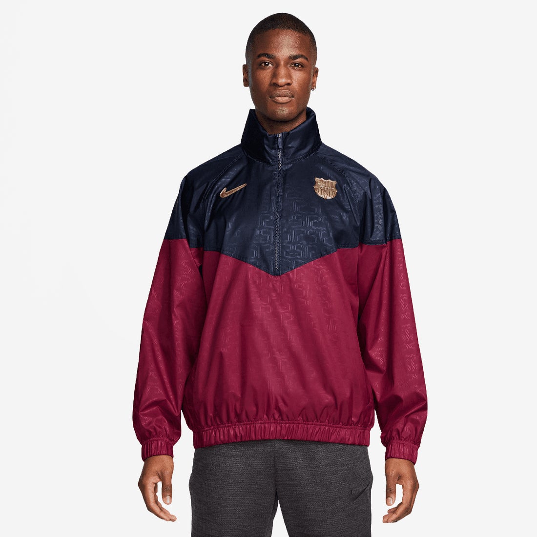 NIKE FCバルセロナ 24/25 WR アノラック ジャケット(レッド×ネイビー