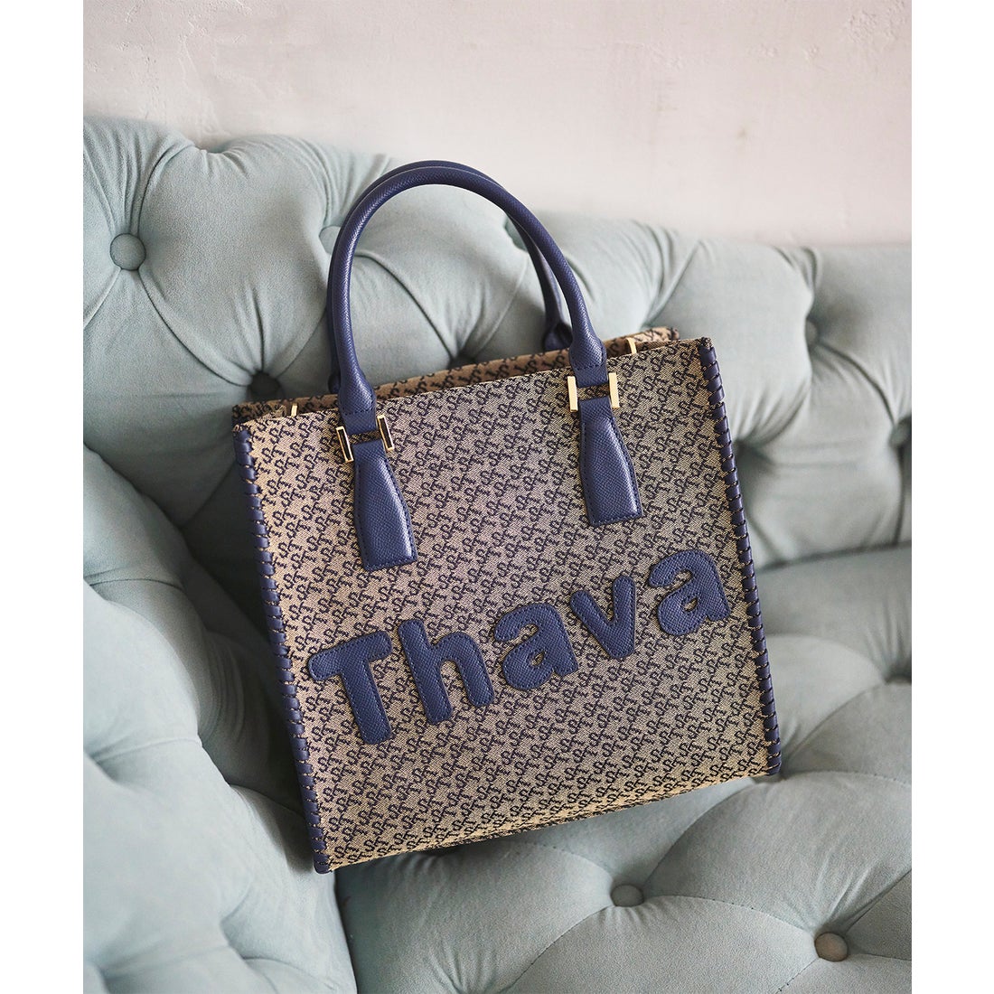 サマンサタバサ Samantha Thavasa ST Jacquard サマタバスクエアトート