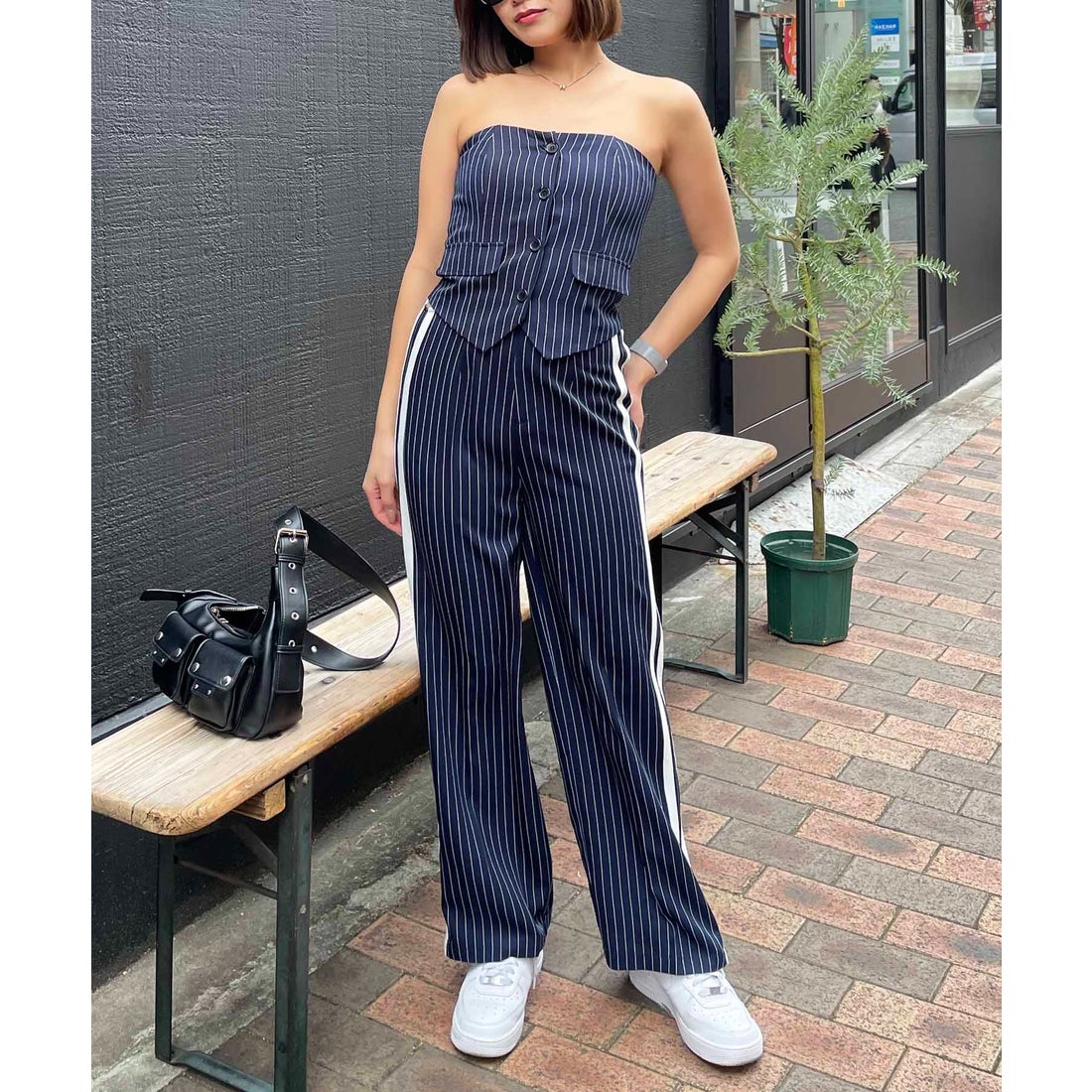 スパイラルガール SPIRALGIRL サイドカッティンクストライプ