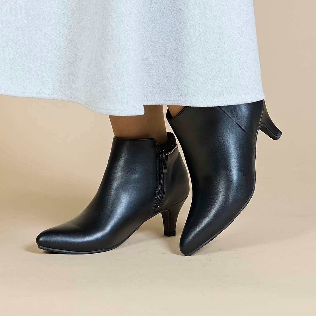 ピッティ Pitti マテリアルコンビブーティ （ブラック） -Mode et