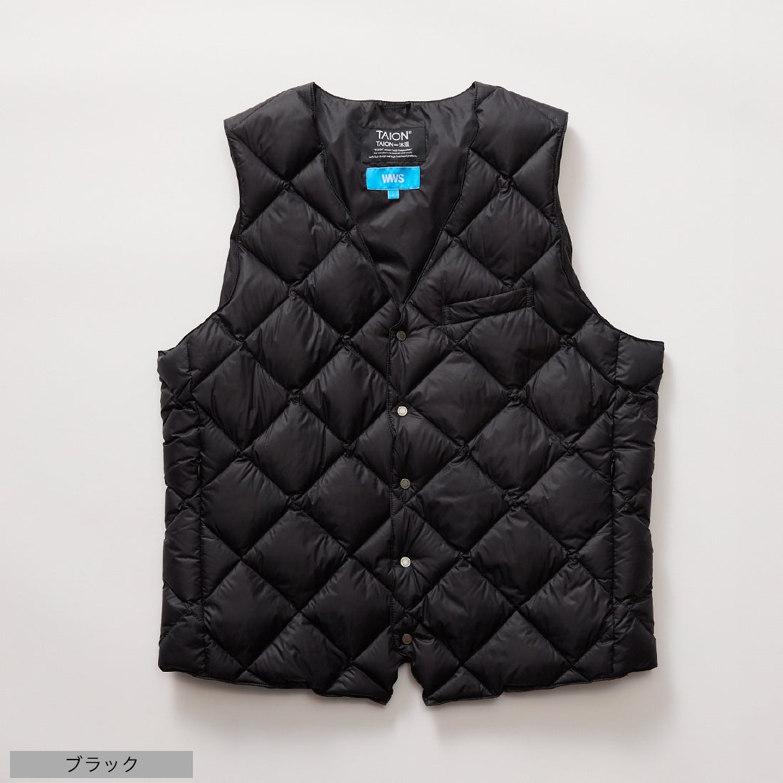 別注】＜TAION＞インナーダウンベスト （ブラック） -WWSワークウェア