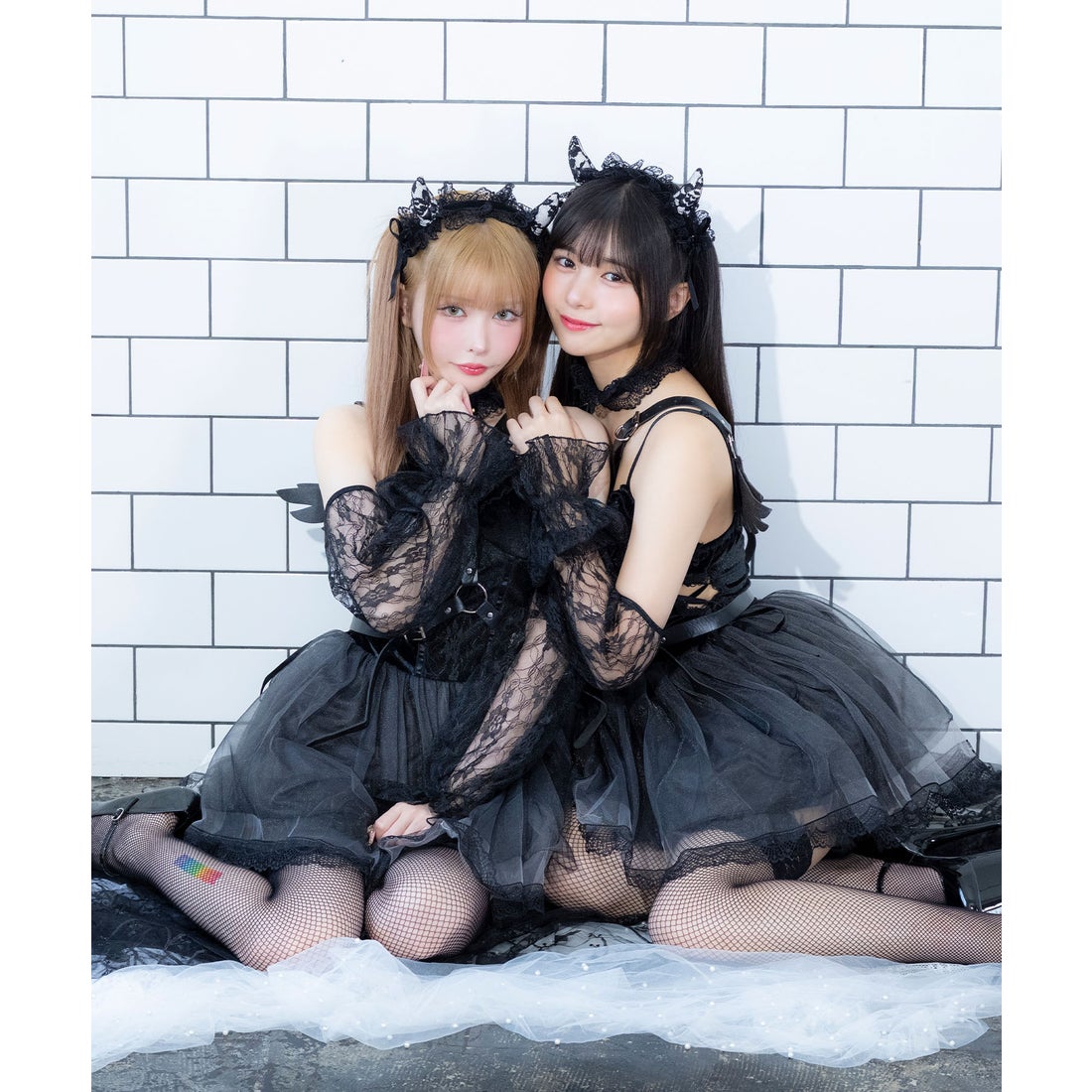 ティカ Tika ハロウィン コスプレ 羽付きペアブラックデビル [7点