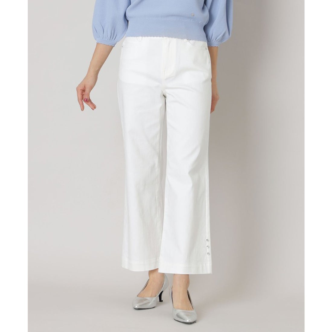 トゥー ビー シック TO BE CHIC カラーワイドシルエット デニムパンツ