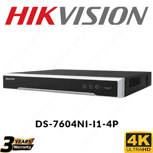 Hikvision DS-7604NI-I1-4P 4K Network Video Recorder