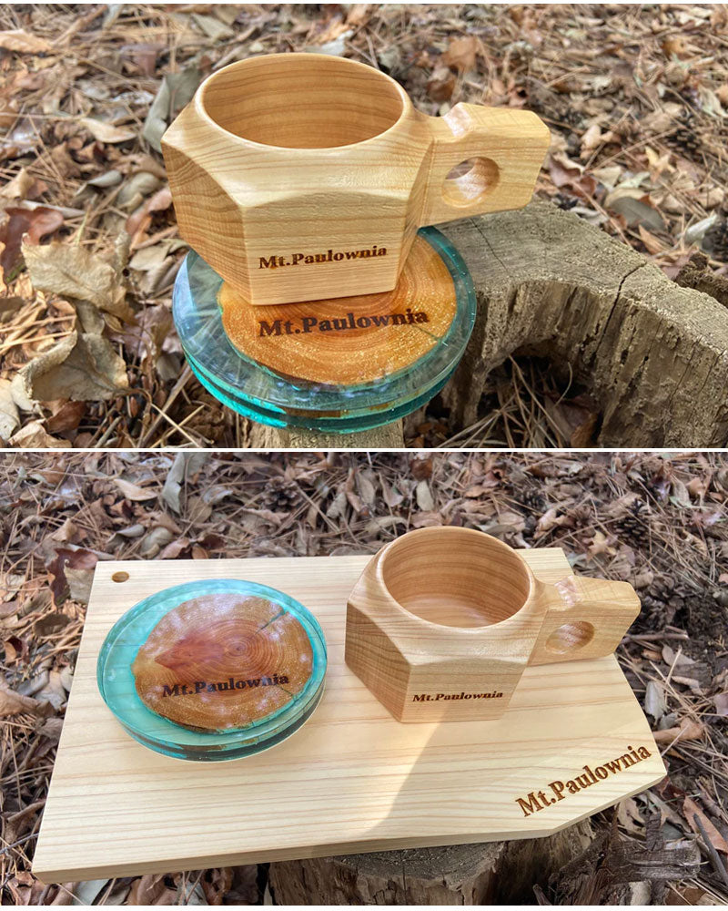 Mt.Paulownia マウントポローニア WOOD&RESIN COASTER ウッドアンド