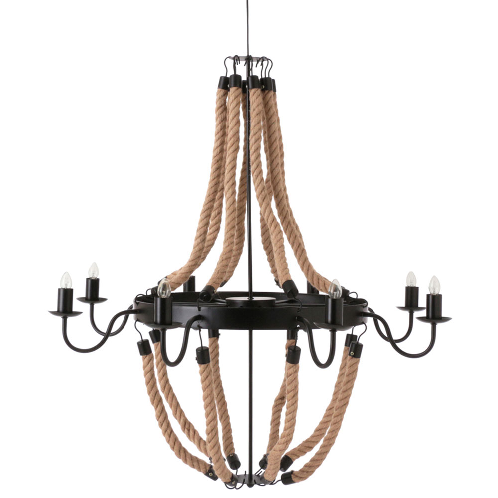 インダストリアル ロープアンティーク シャンデリア 8灯タイプ