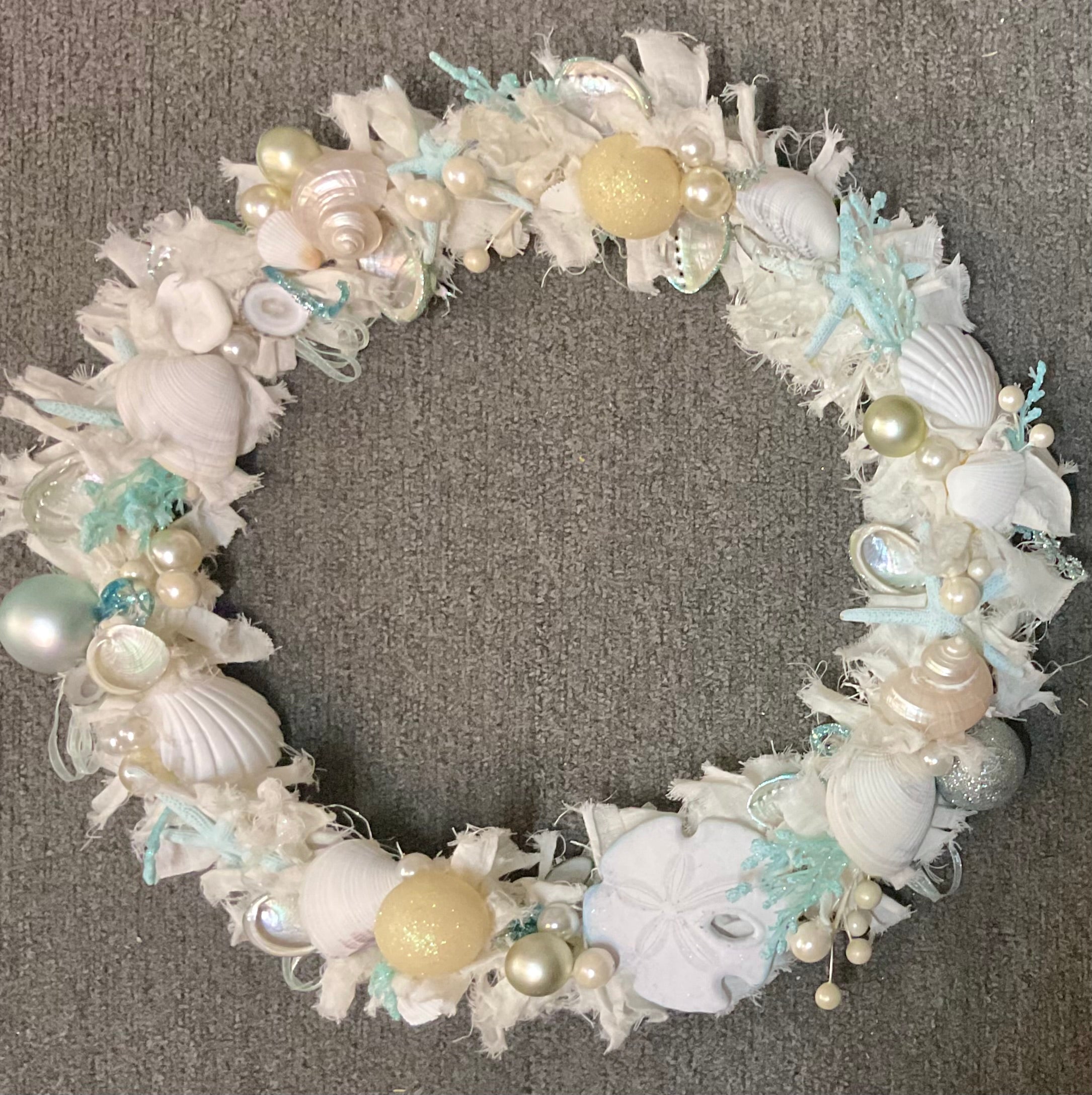 Shabby Ribbon Seashell Wreath – Sea Things Ventura
