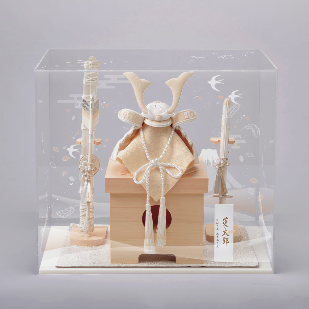 五月人形・兜飾り 破魔弓セット HAKI（ハキ） 白粋｜出産祝い・ベビー