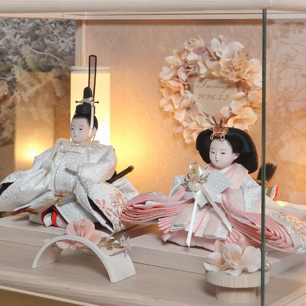 雛人形 kokokara（ここから） 桃音-mone-（もね） 花飾りひな人形