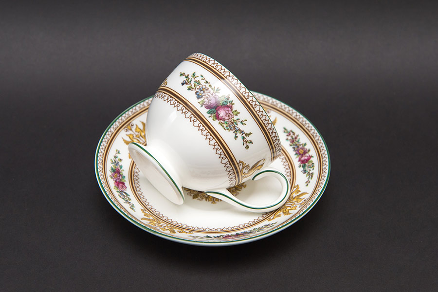 ウェッジウッド コロンビアエナメル ティーカップ＆ソーサー（リー）を