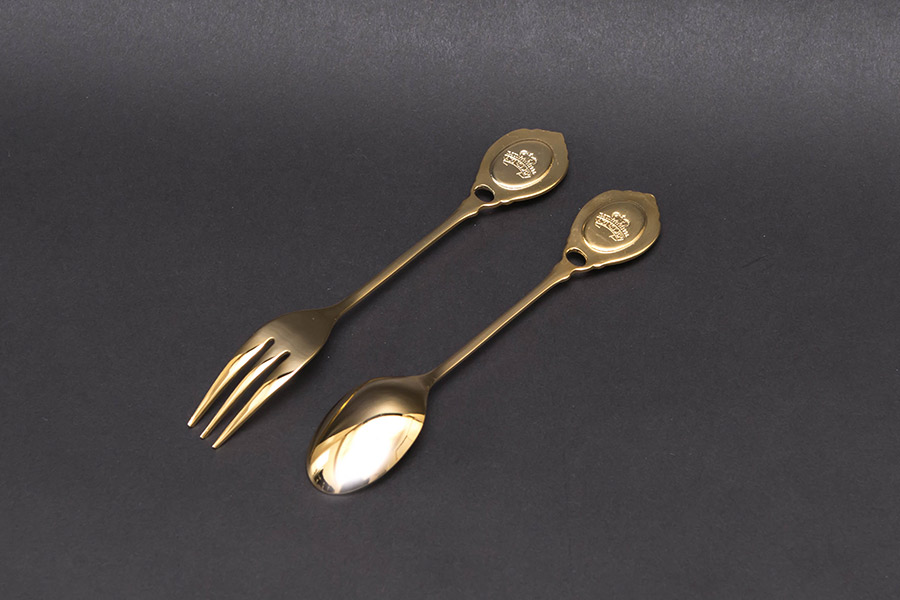 エインズレイ オーチャードゴールド スプーン＆フォーク（2本セット