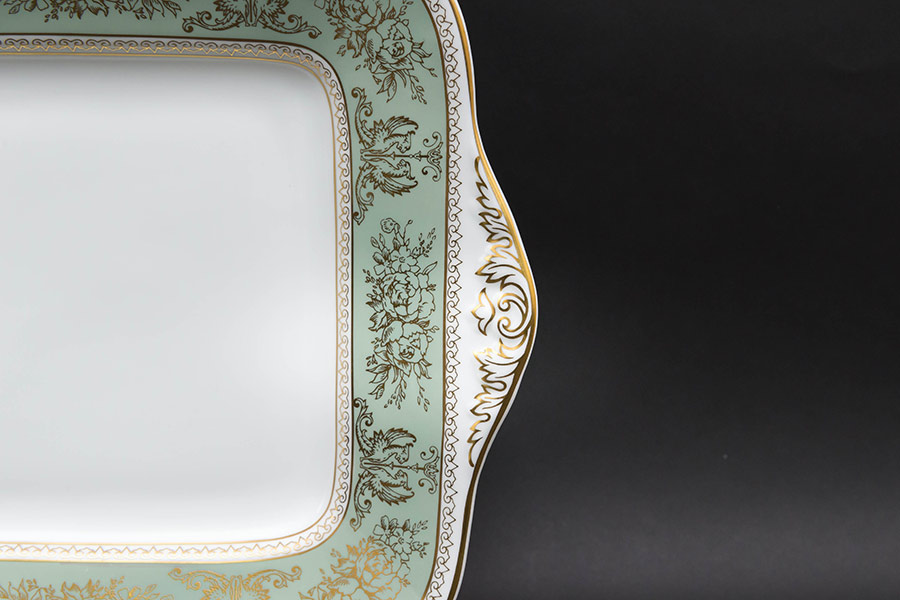 ウェッジウッド コロンビアセージグリーン ブレッド＆バタープレートを