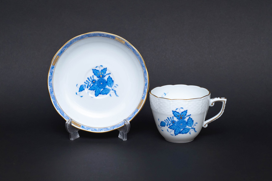 ヘレンド アポニー・ブルー メランジェカップ＆ソーサーを買い取りまし