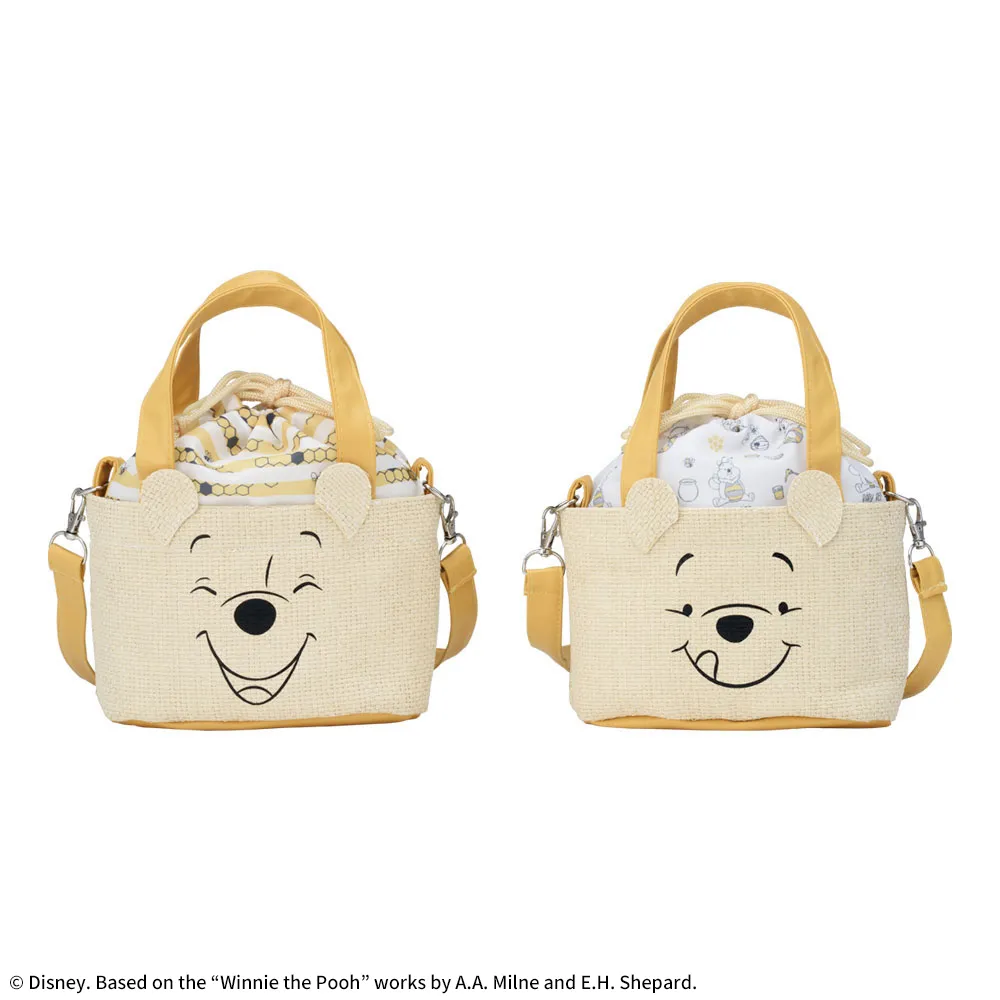 くまのプーさん プレミアム編みバスケット風ショルダー｜プライズ