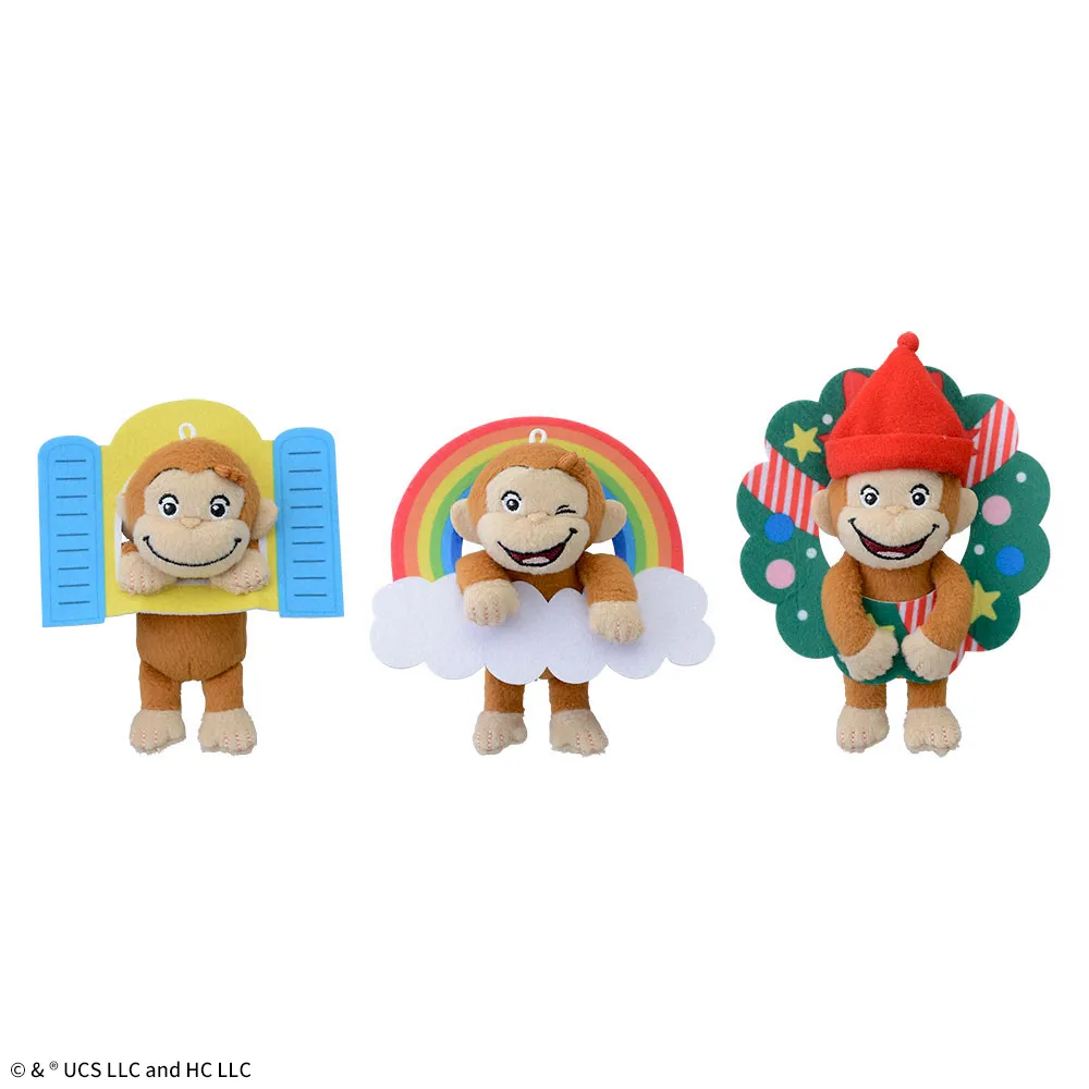 おさるのジョージ フレーム付マスコット｜プライズ・くじ・グッズ情報