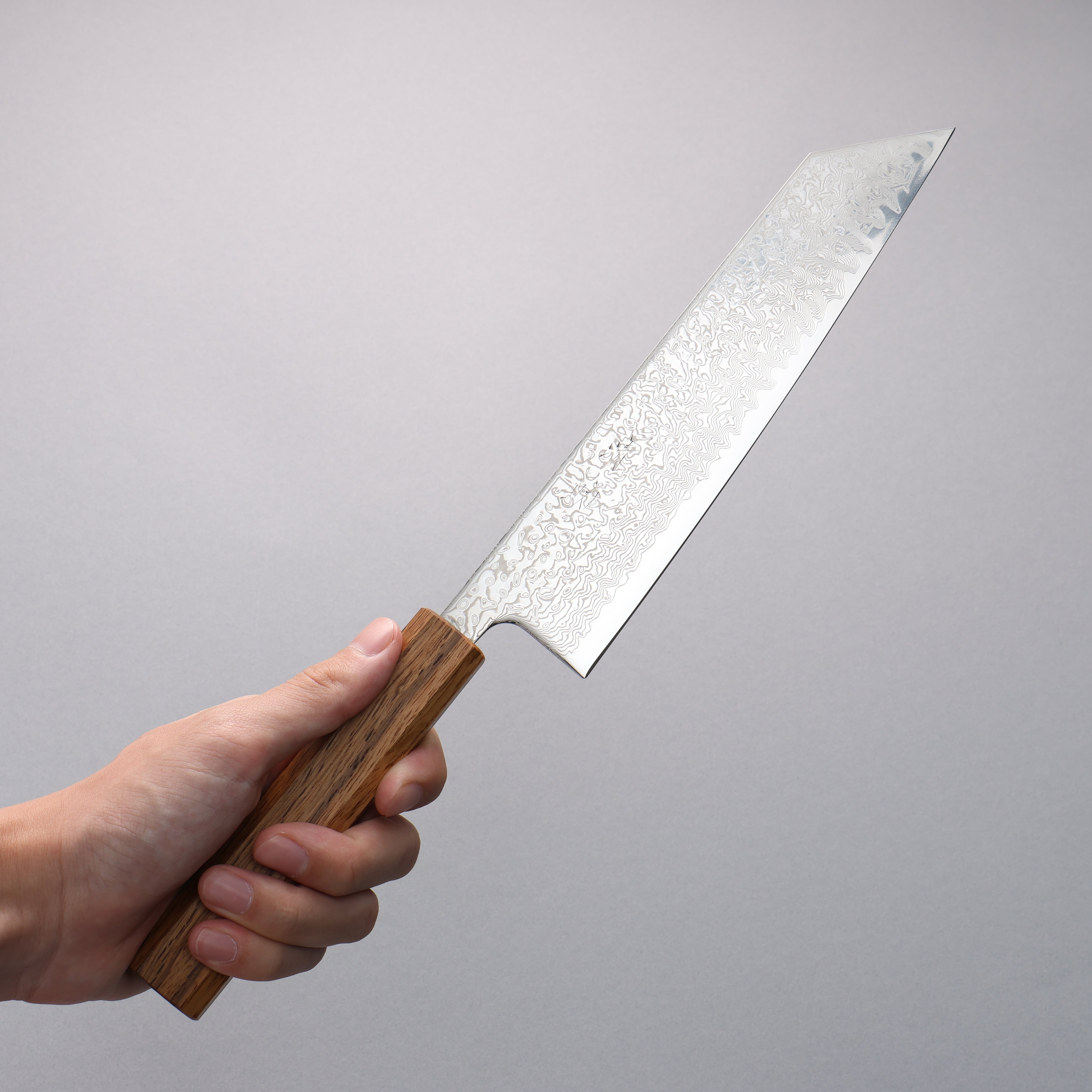 清助 SLD鋼 49層ダマスカス 切付牛刀包丁 210mm 樫柄 – 清助刃物 Japan