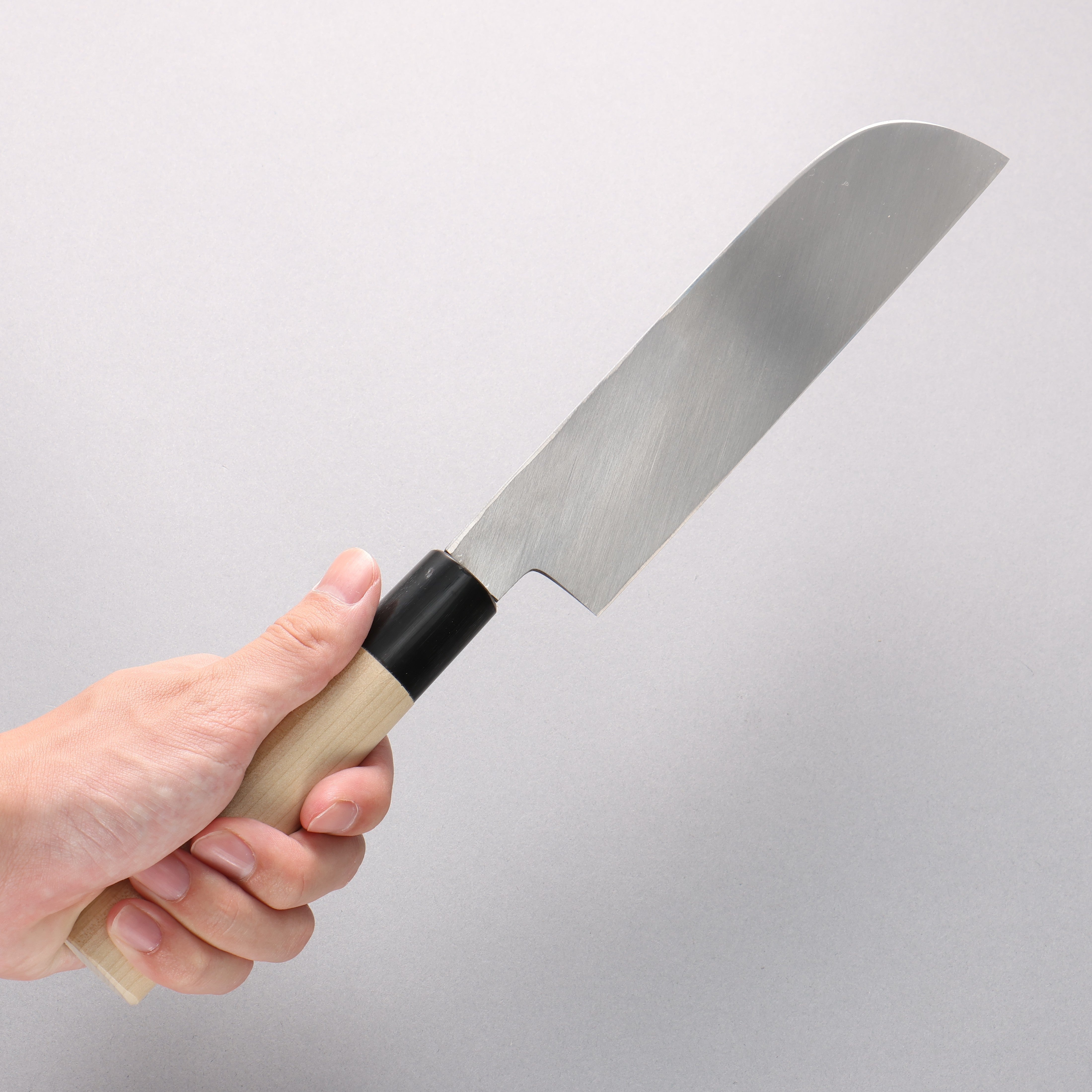 堺 孝行 【左利き用】 霞研 白鋼 鎌形薄刃包丁 – 清助刃物 Japan