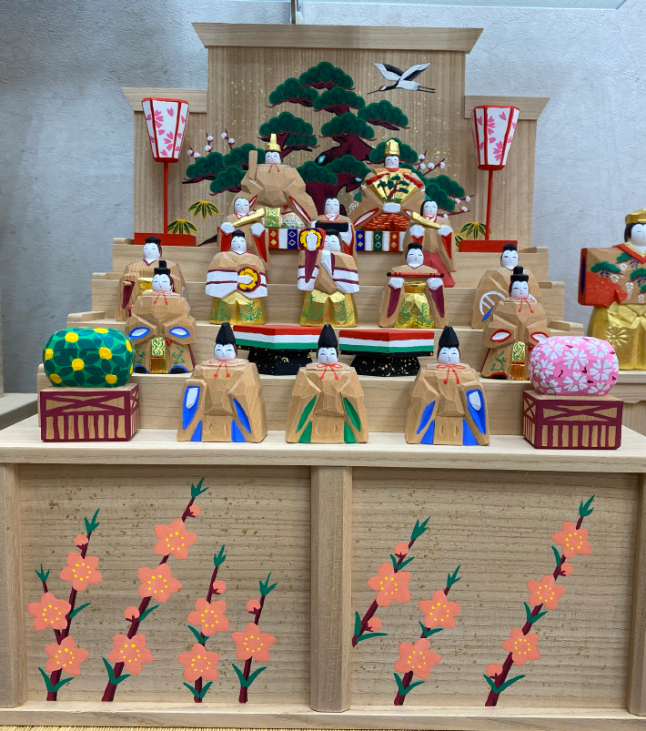 奈良人形 一刀彫 瀬谷桃源