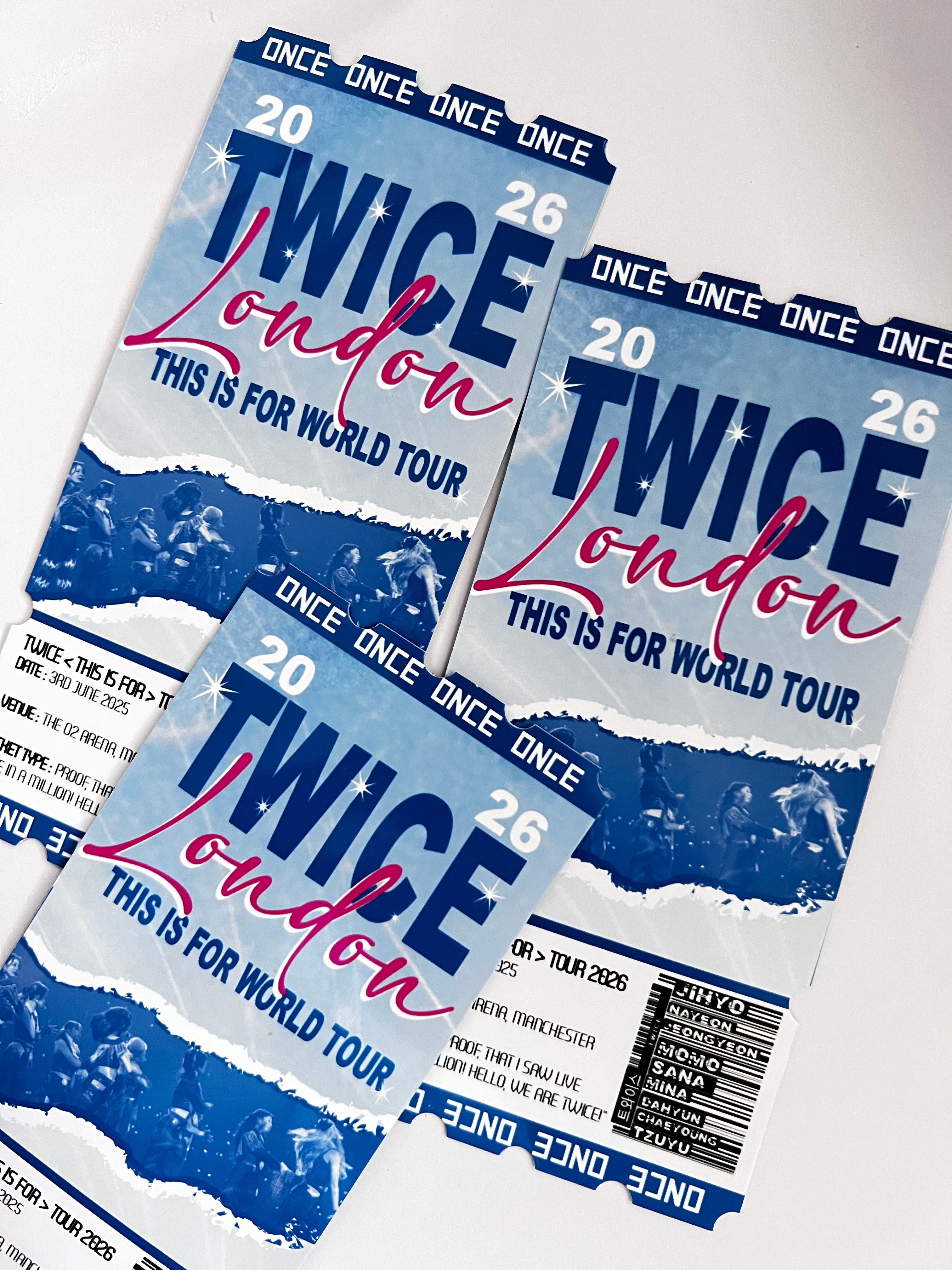 TWICE inspired souvenir ticket – Seventeenth&3rd