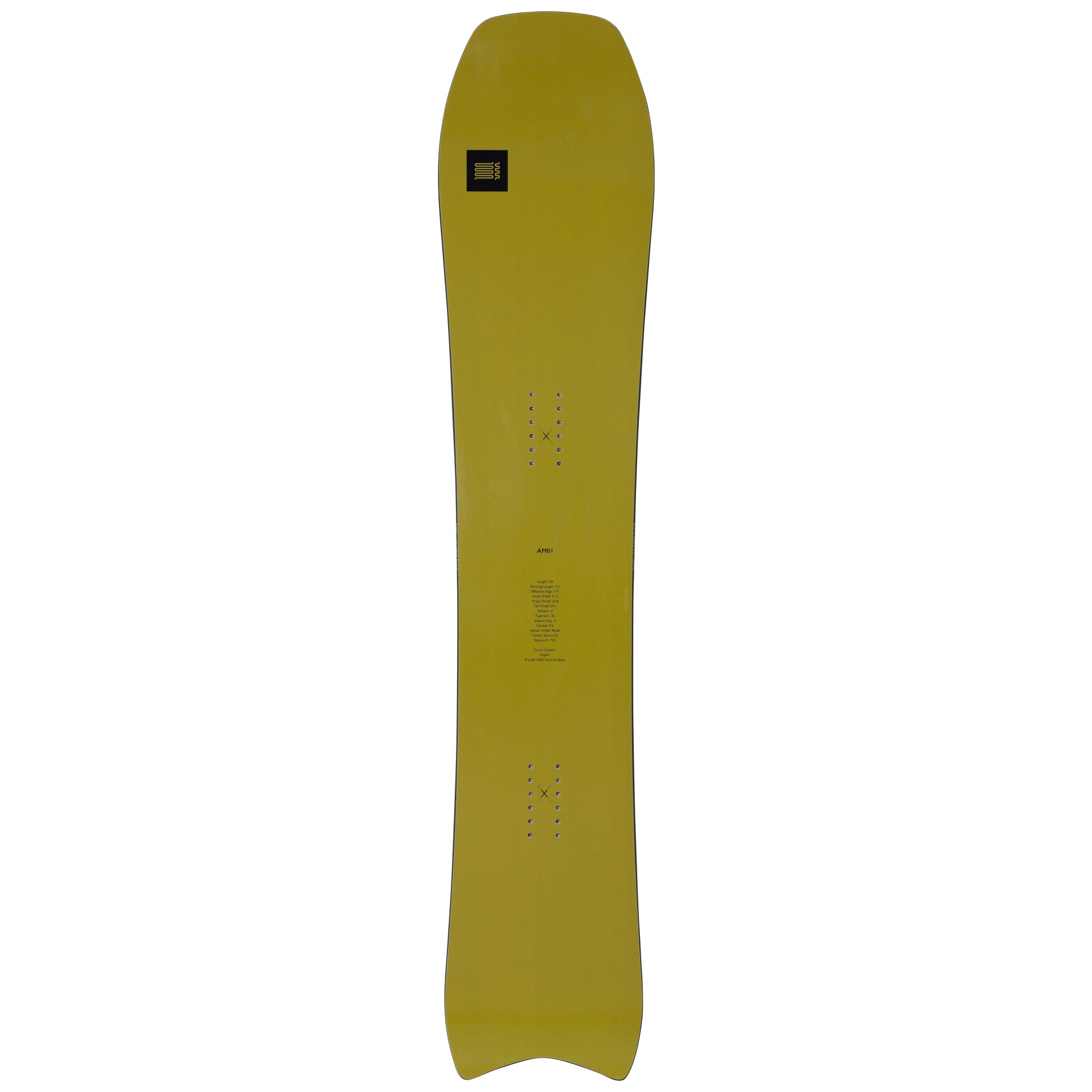 セパシェイプス公式】スノーボード AM01 155cm Firm Flex マスタード