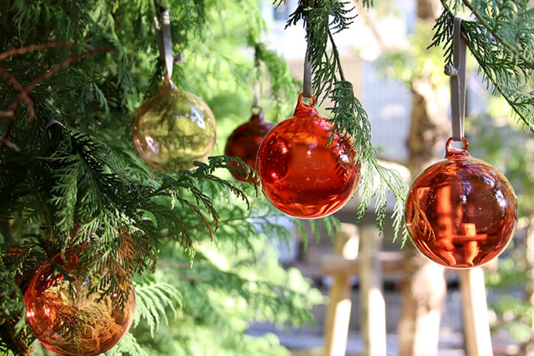 イッタラ ガラスオーナメントボール／レッド5個入り｜北欧モダン