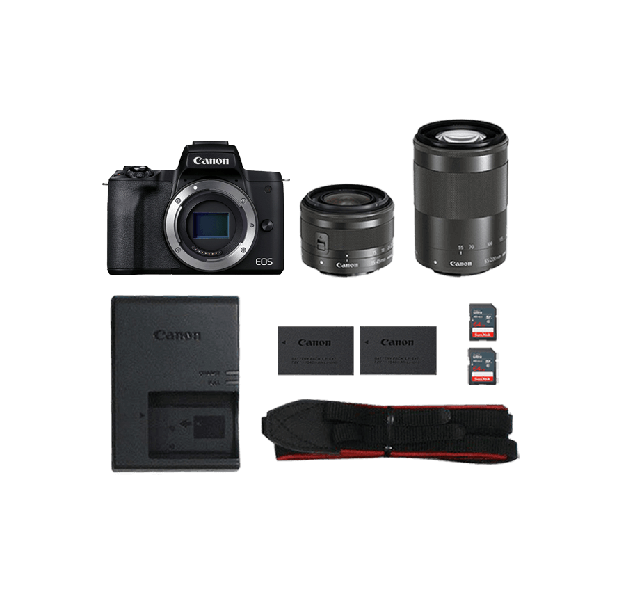 レンタル] Canon EOS kissM2 ダブルレンズキット｜ミラーレス一眼カメラ