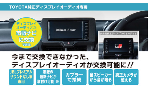 トヨタ純正ディスプレイオーディオを市販ナビに交換できる、デッキ交換