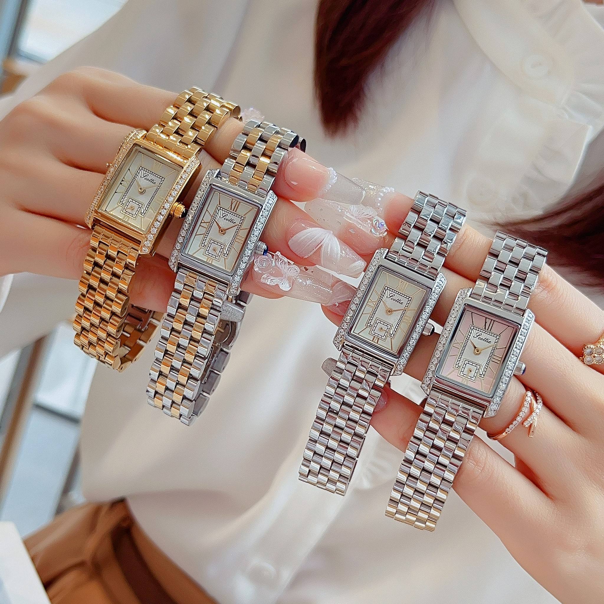 Scottie 9655 Modern Women's Rectangle Dial Quartz Watch - Stylish