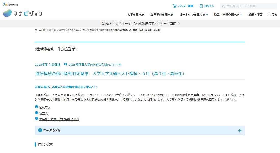 大学受験2025】進研模試「合格可能性偏差値」6月版 | リセマム