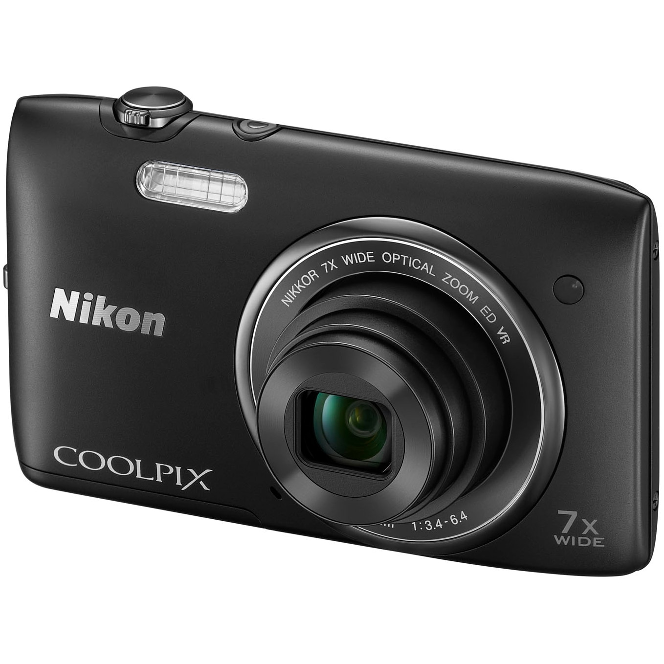 Aparat foto digital Nikon COOLPIX S3500, 20.1MP, Black - eMAG.ro