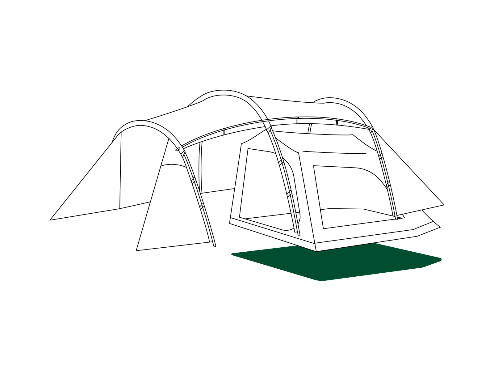 グランドシート ギリア 5人インナーテント用 - 地球の、道具