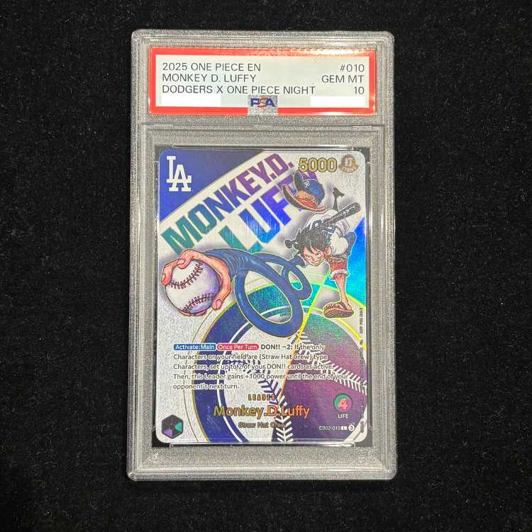 PSA10】モンキー・D・ルフィ(英語版/ドジャース) PROMO EB02-010 1枚の