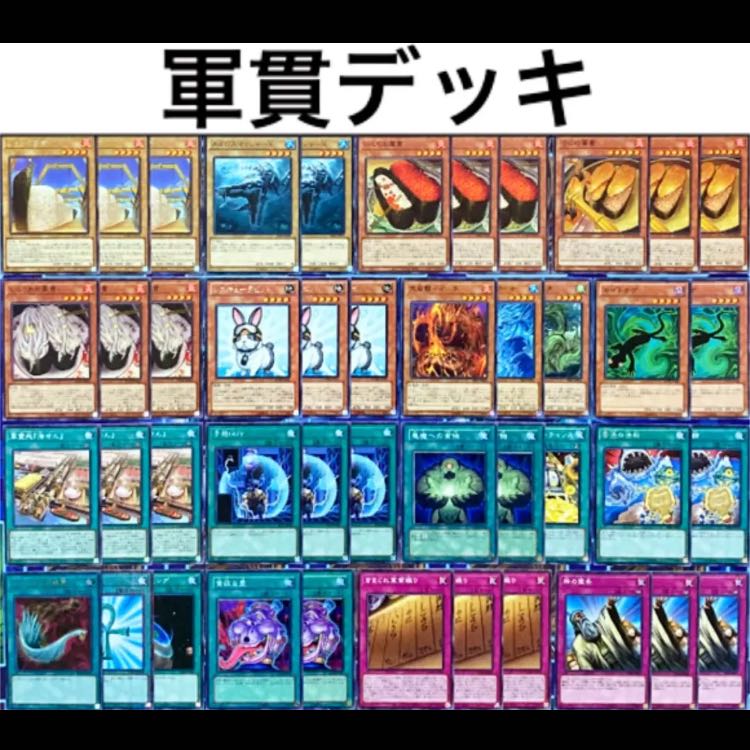 遊戯王 軍貫 デッキ 本格構築 未使用スリーブ付き レスキューラビット