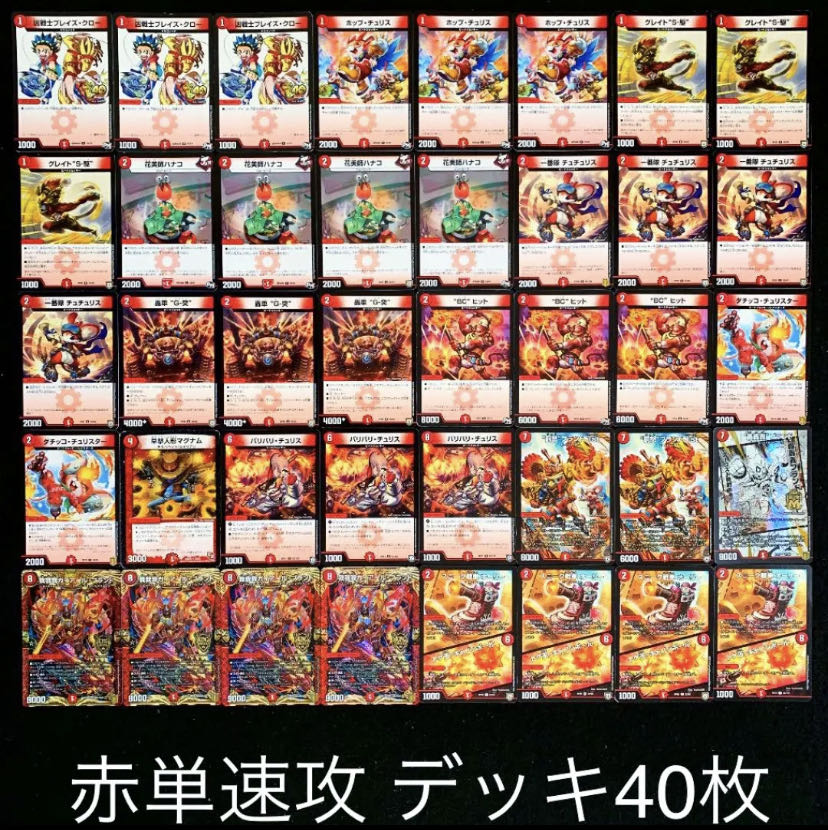 デュエマ No.251 ガチ構築 赤単速攻 デッキ40枚 30枚の通販 タロウ