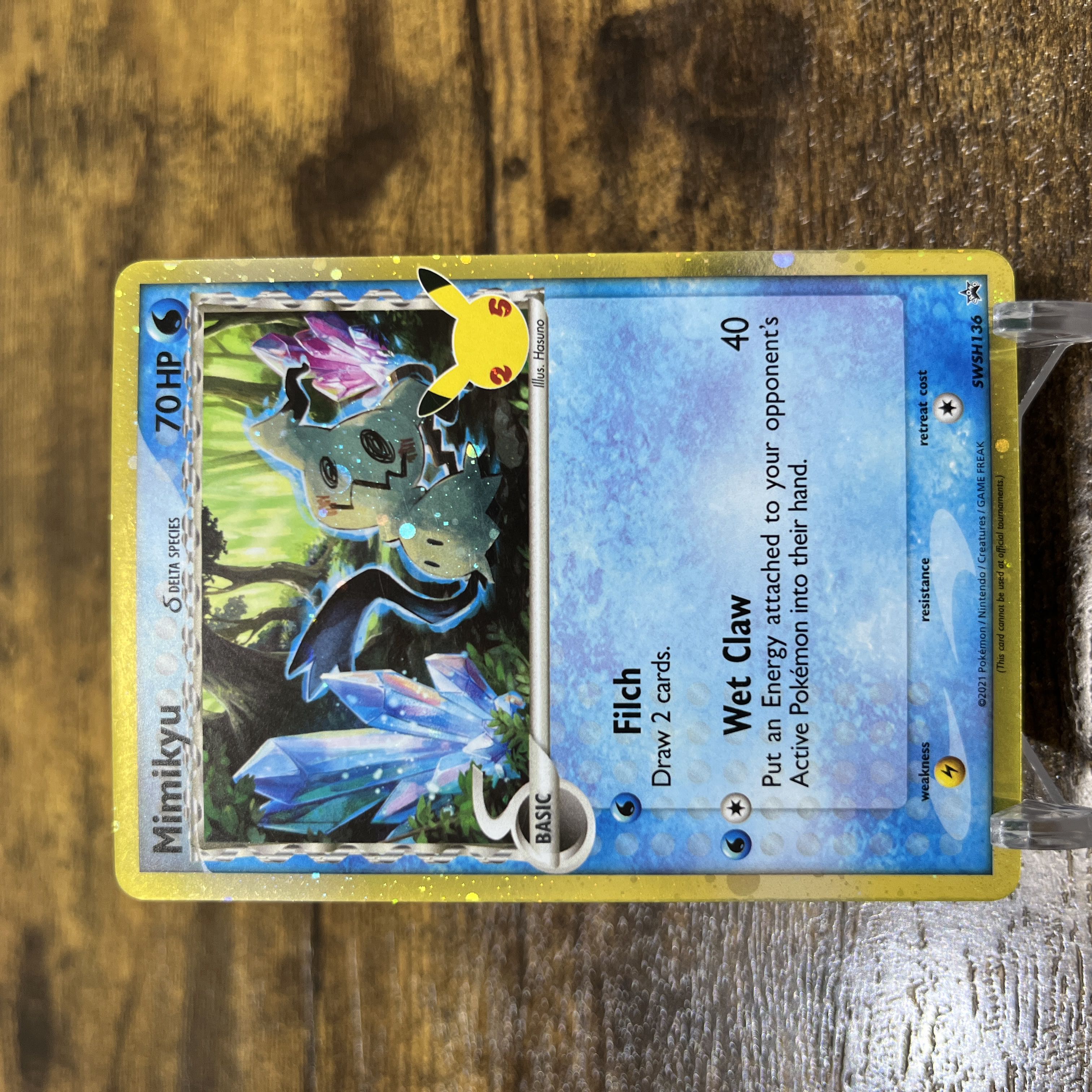 ポケモンカード【英語版】ミミッキュ δ種 プロモ SWSH136 ホロ 1枚の