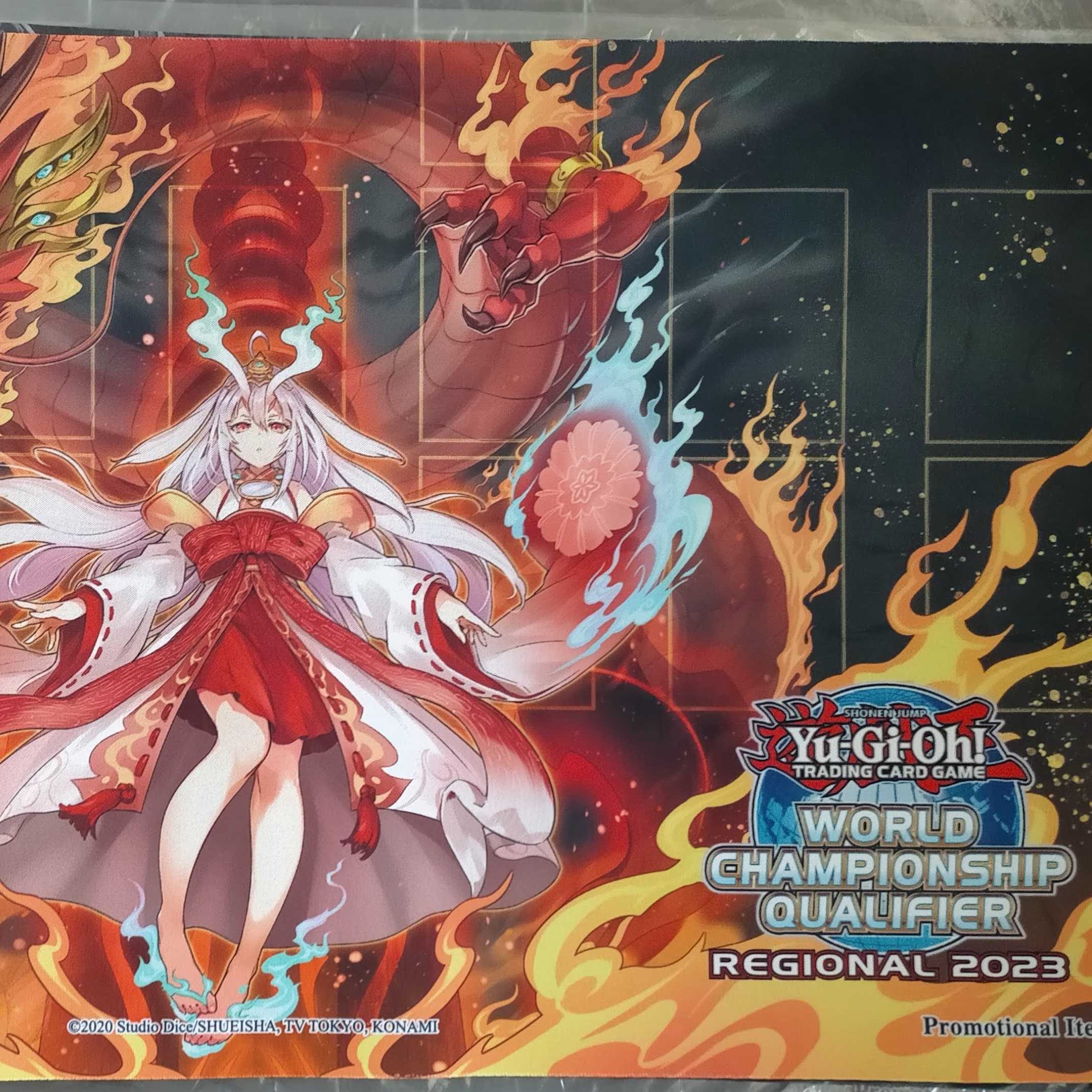 遊戯王 公式 REGIONAL 2023 倶利伽羅天童 プレイマット 英語 海外の