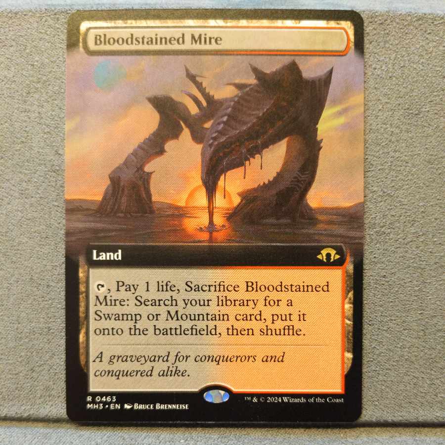 EN】(463)□拡張アート□《血染めのぬかるみ/Bloodstained Mire》 1枚