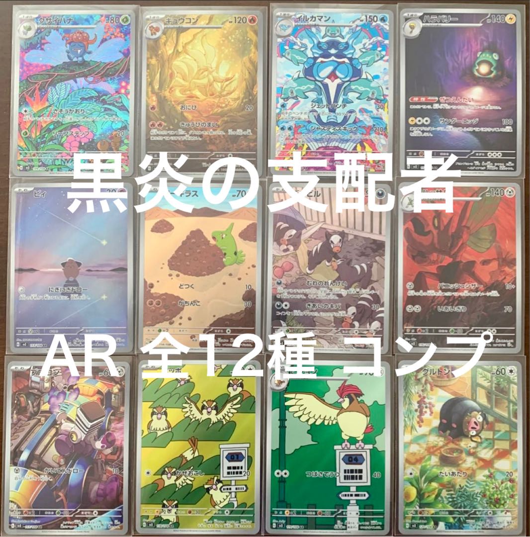 ポケカ 黒炎の支配者 AR 全12種 コンプリートセット コンプ 1枚の通販