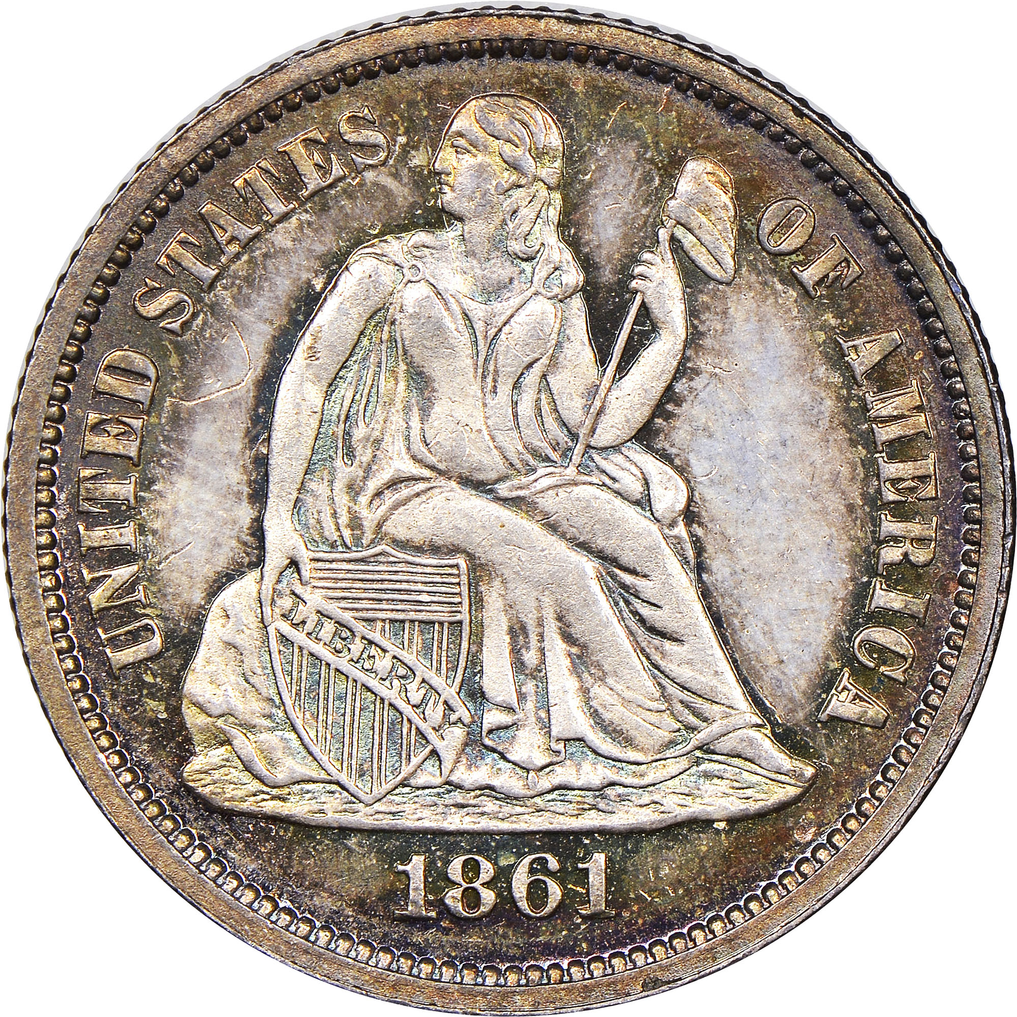 1861 10C PF | Coin Explorer | NGC