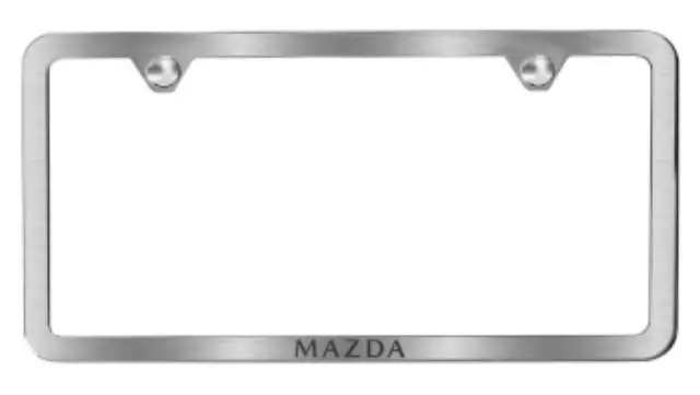 2006-2025 Mazda License Plate Frame, Brushed Slimline C9N5-V4-027