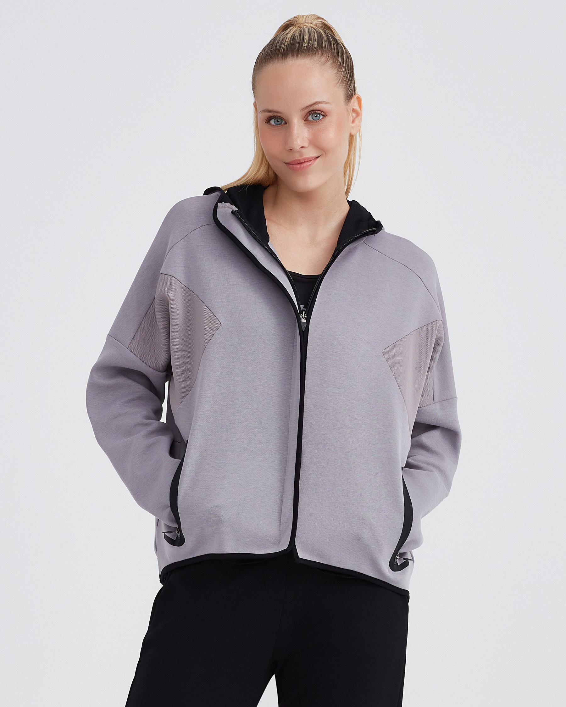 Skechers W 2Xi-lock Full Zip Hoodie Sweatshirt Kadın Pembe