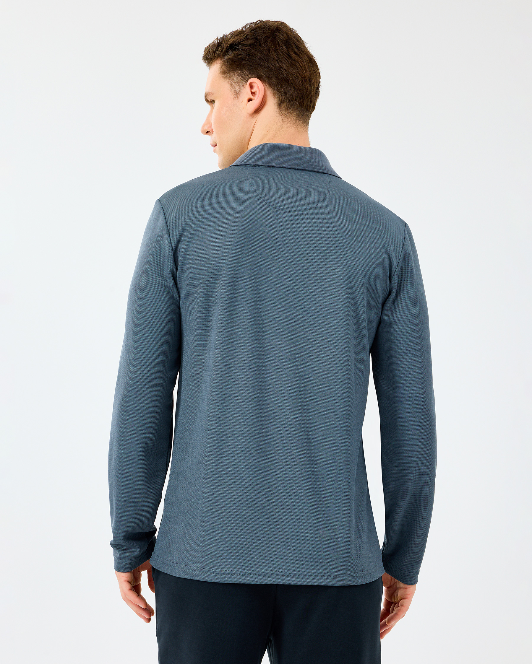 Skechers M Long Slv Polo Erkek Gri Polo Yaka Tshirt S2520061-3998