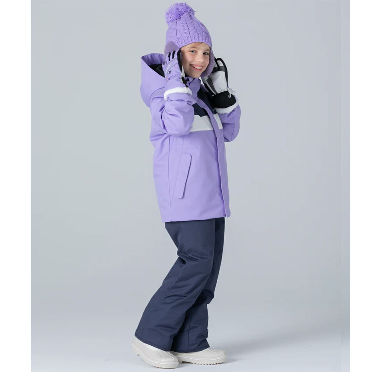 Virtika FDwear フード付きスキーウェア XL 紫/グレー 楽天市場