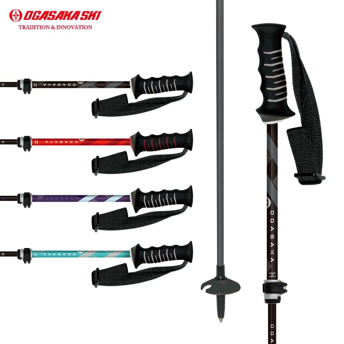 OGASAKA オガサカ スキーポール ストック メンズ レディース ＜2026