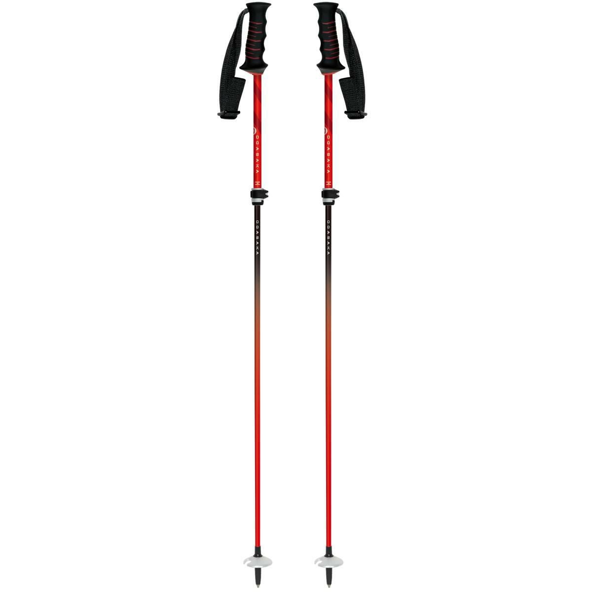 オガサカ スキーポール LC-FS/RD レッド 95～120cm 伸縮式ポール