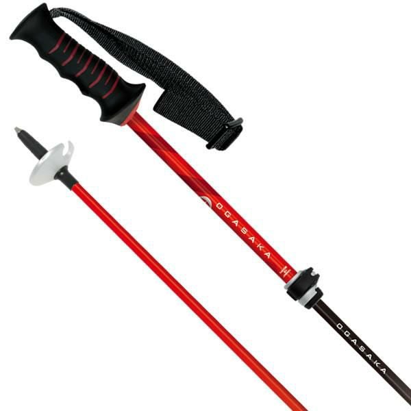 オガサカ スキーポール LC-FS/RD レッド 95～120cm 伸縮式ポール