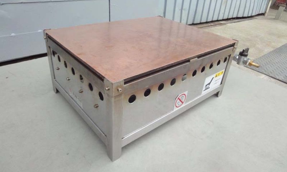 一文字火床ガス式 / 卓上ホットプレート – 中古食品機械の食品機械