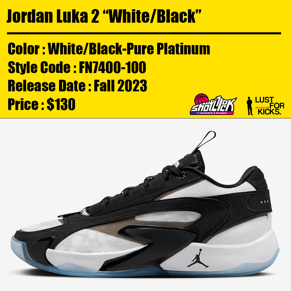 2023年秋発売Jordan Luka 2 “White/Black” | Shot Clock