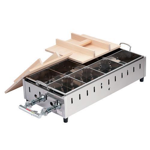 AKS 直火式 おでん鍋 8ツ切 SK-25 LPガス 1-0829-0701 – 業務用食器の